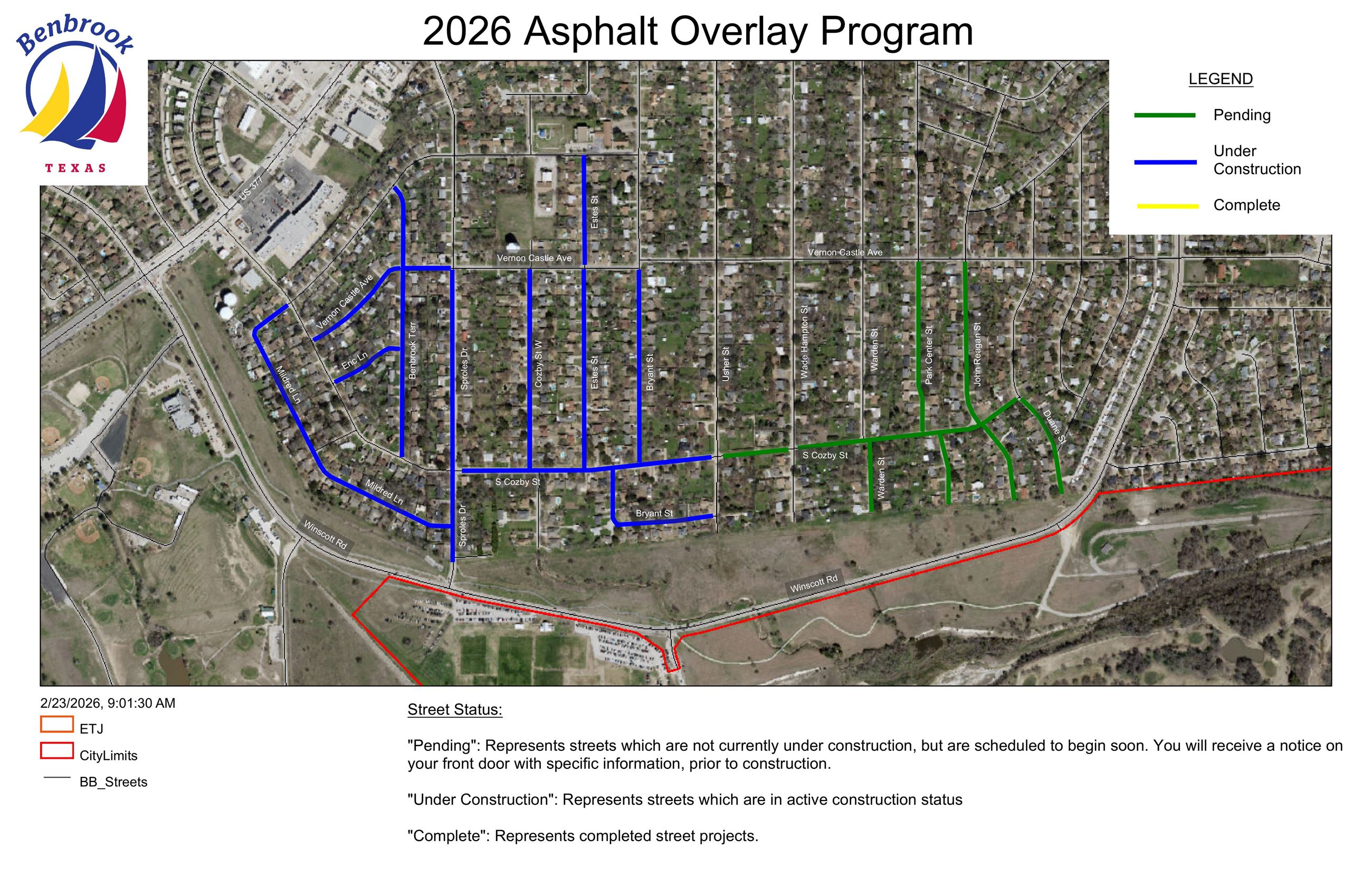 Map for Website - South Benbrook1