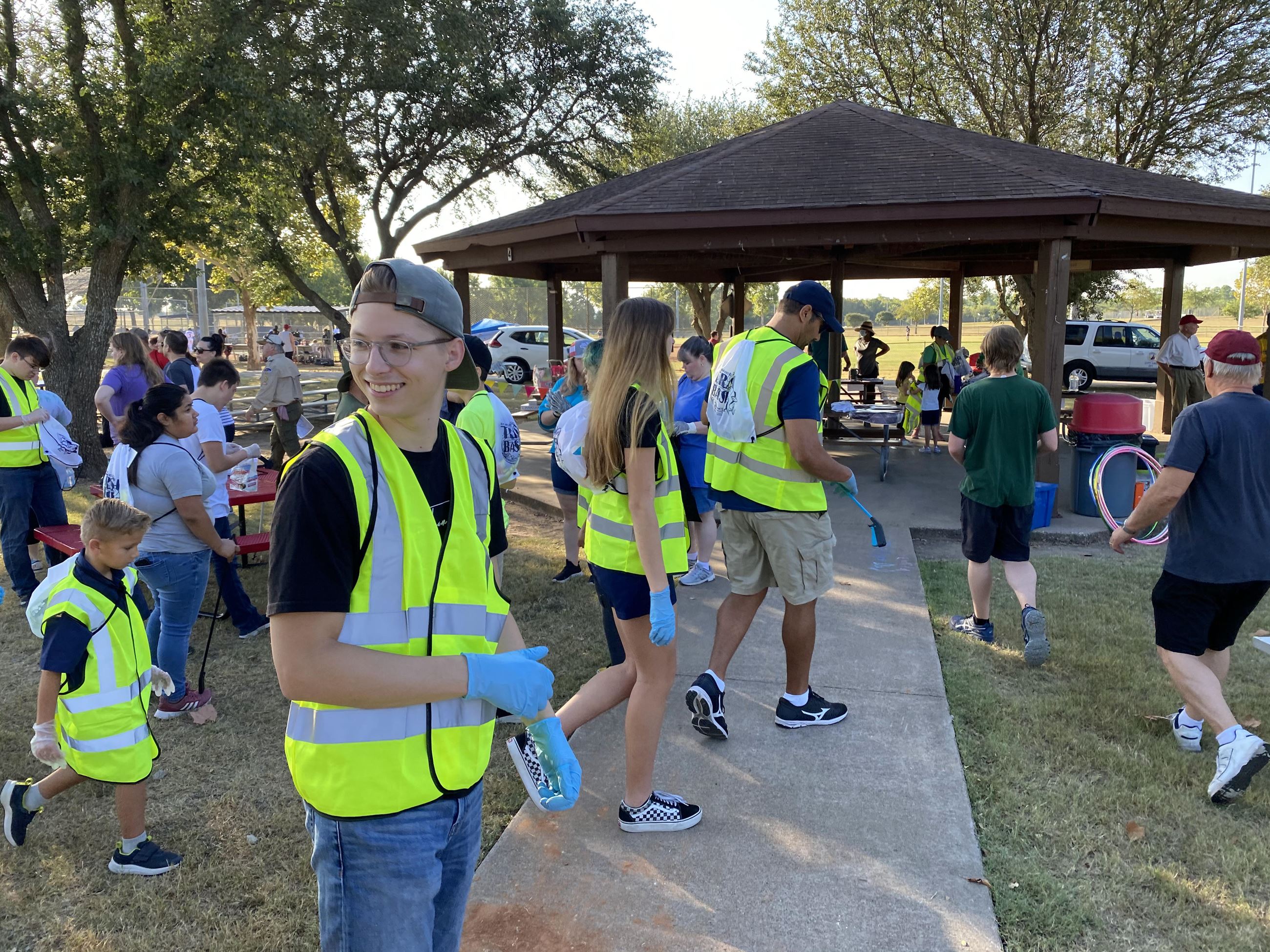 Participants getting ready for the 2021 Benbrook Trash Bash