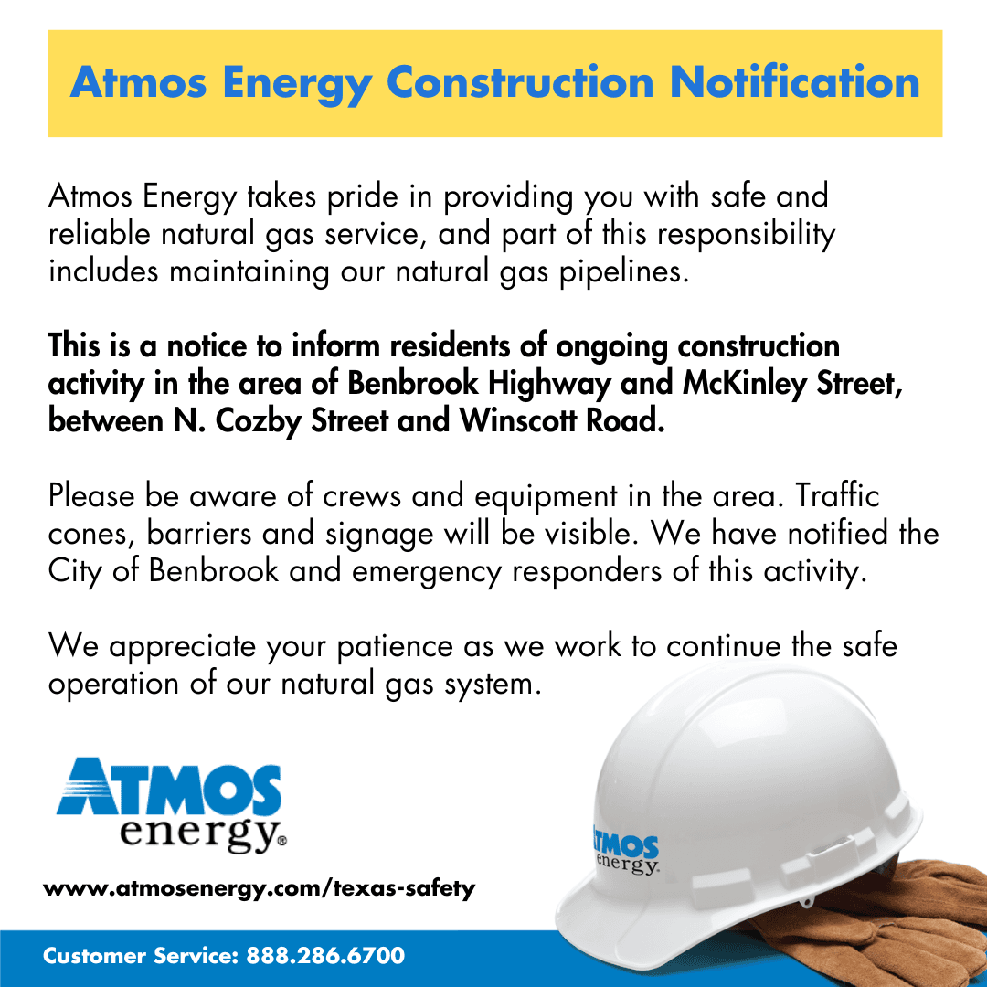 Benbrook Construction Notification