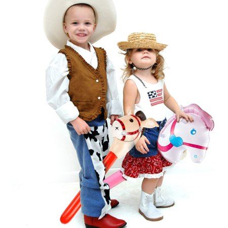 Stick Horse Race Girl and Boy