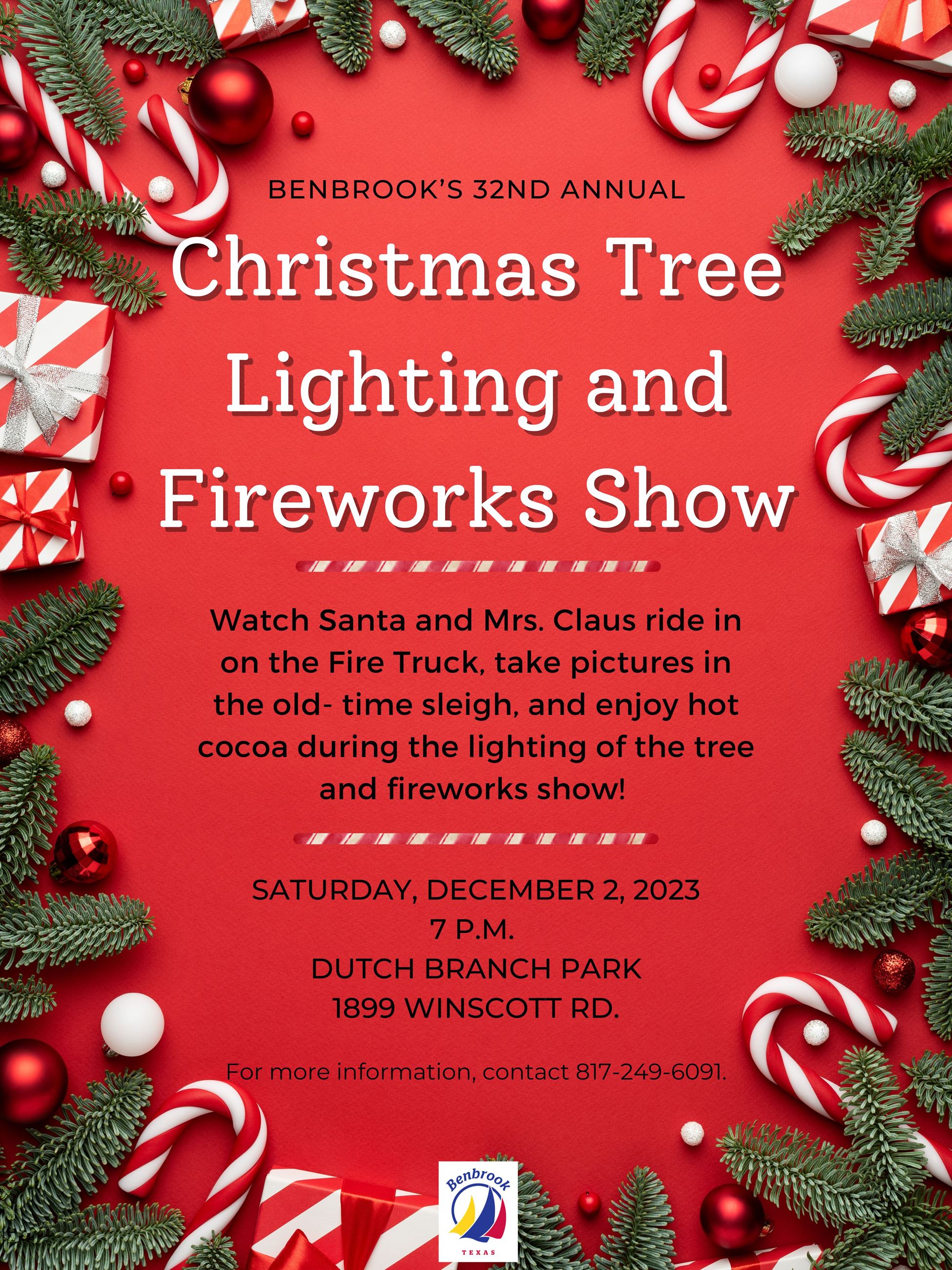 Red and White Modern Merry Christmas Poster