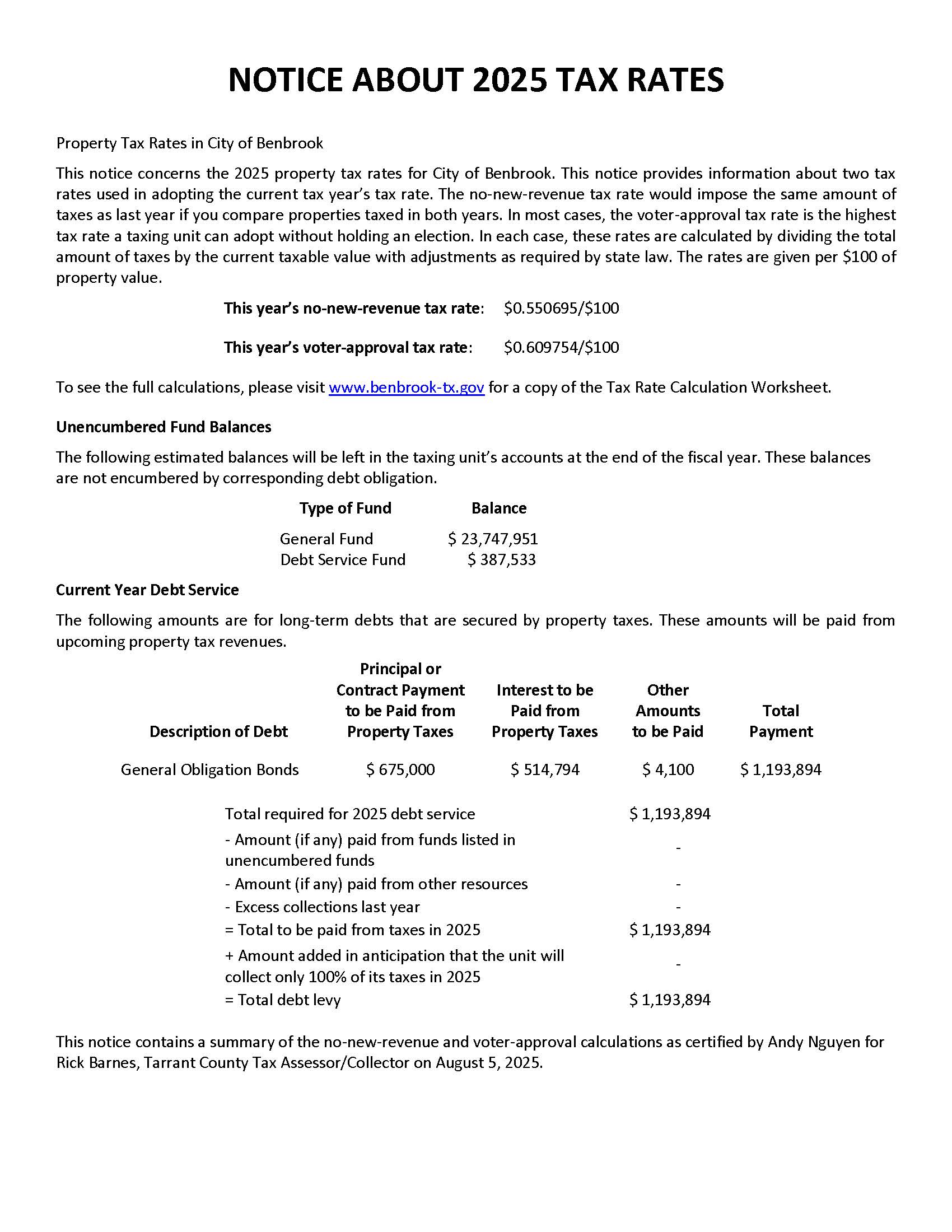 Notice about 2025 Tax Rates (2)